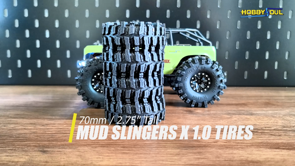 Amazon.com: HOBBYSOUL 1.0 Crawler Tires 70mm Tall 1.0'' Mud